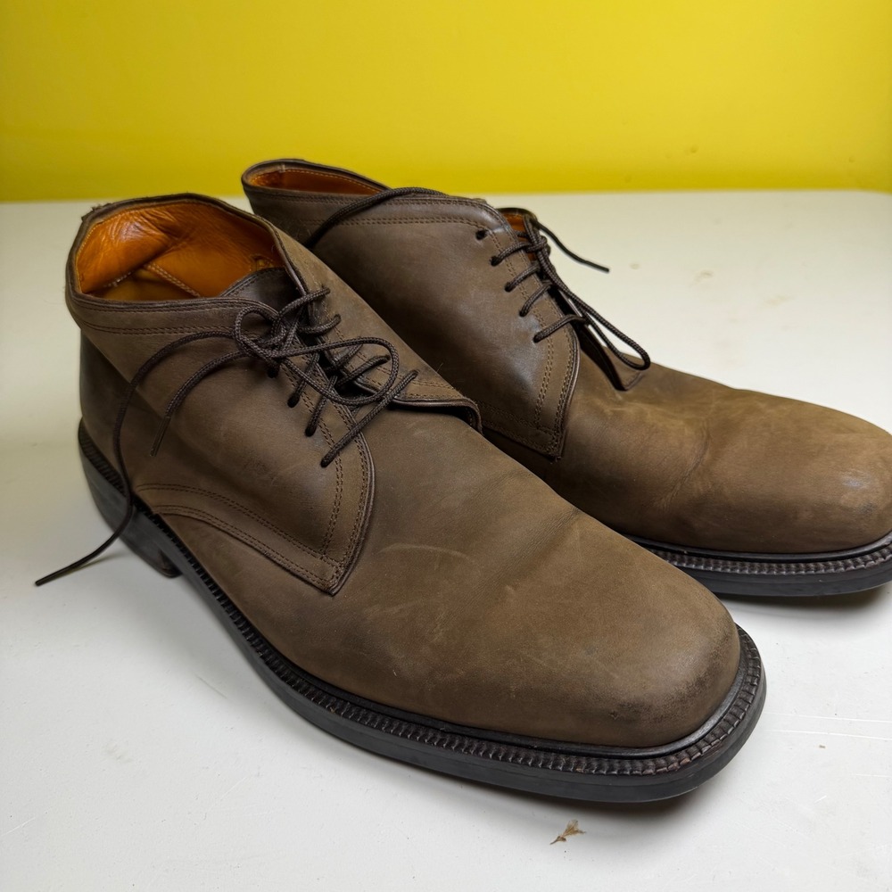Cole Haan City Mens Brown Nubuck Leather Chukka Boots Square Toe Size 10 M C00‎